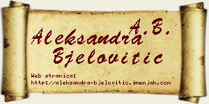 Aleksandra Bjelovitić vizit kartica